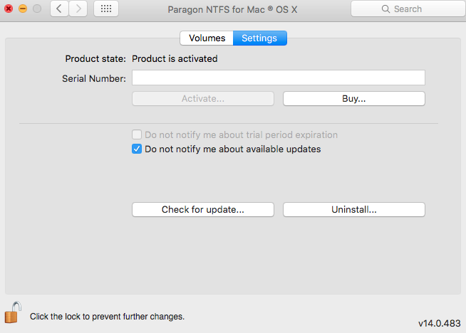paragon ntfs for mac 15 not working